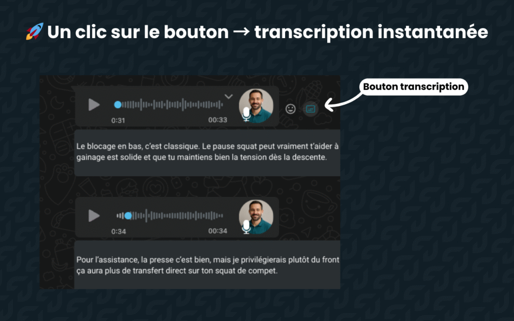 Transcription whatsapp - outil WhatsApp Voice Transcriber